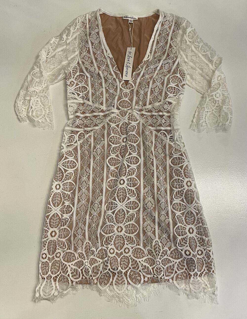 NWT Free People x For Love & Lemons Lyla Lace Cocktail Dress Mini Size Small